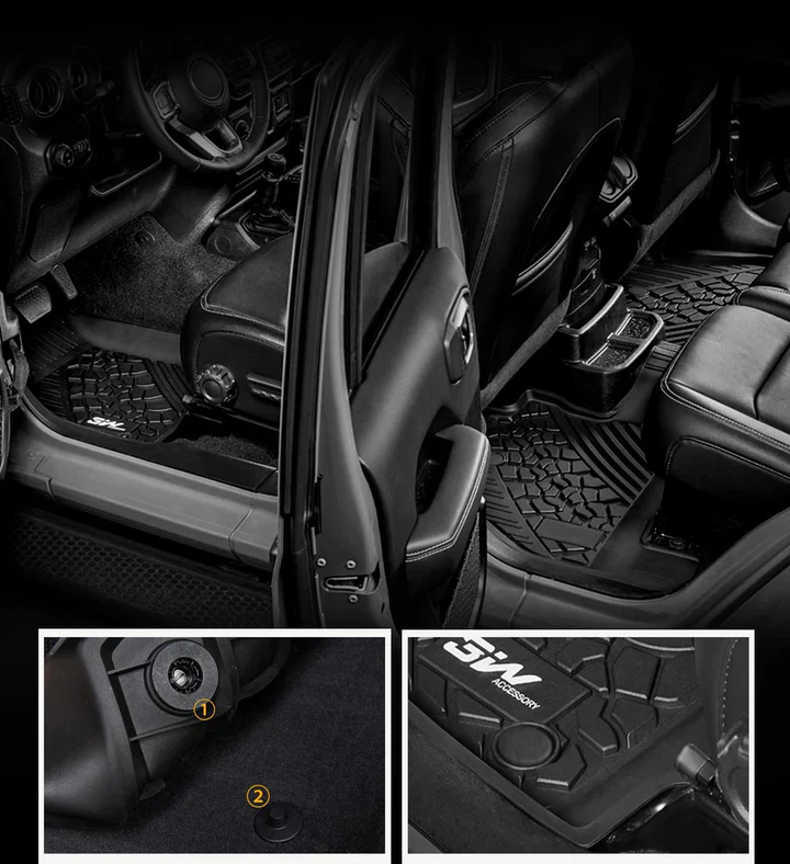 Jeep Wrangler JKU 2014-2018 (4 doors) - Pro Series Car Floor Mats All-Weather Protection (Copy) - Image 3
